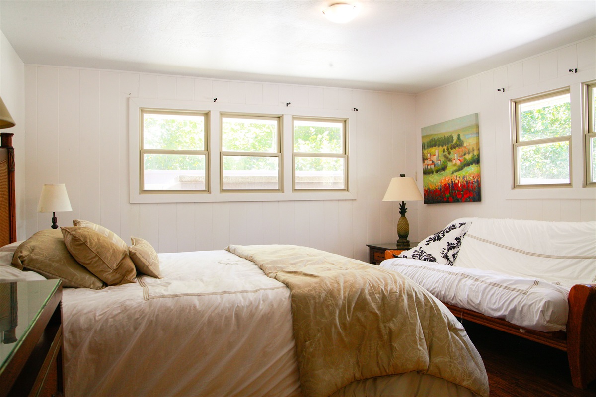 Futon in bedroom 2 along with king bed