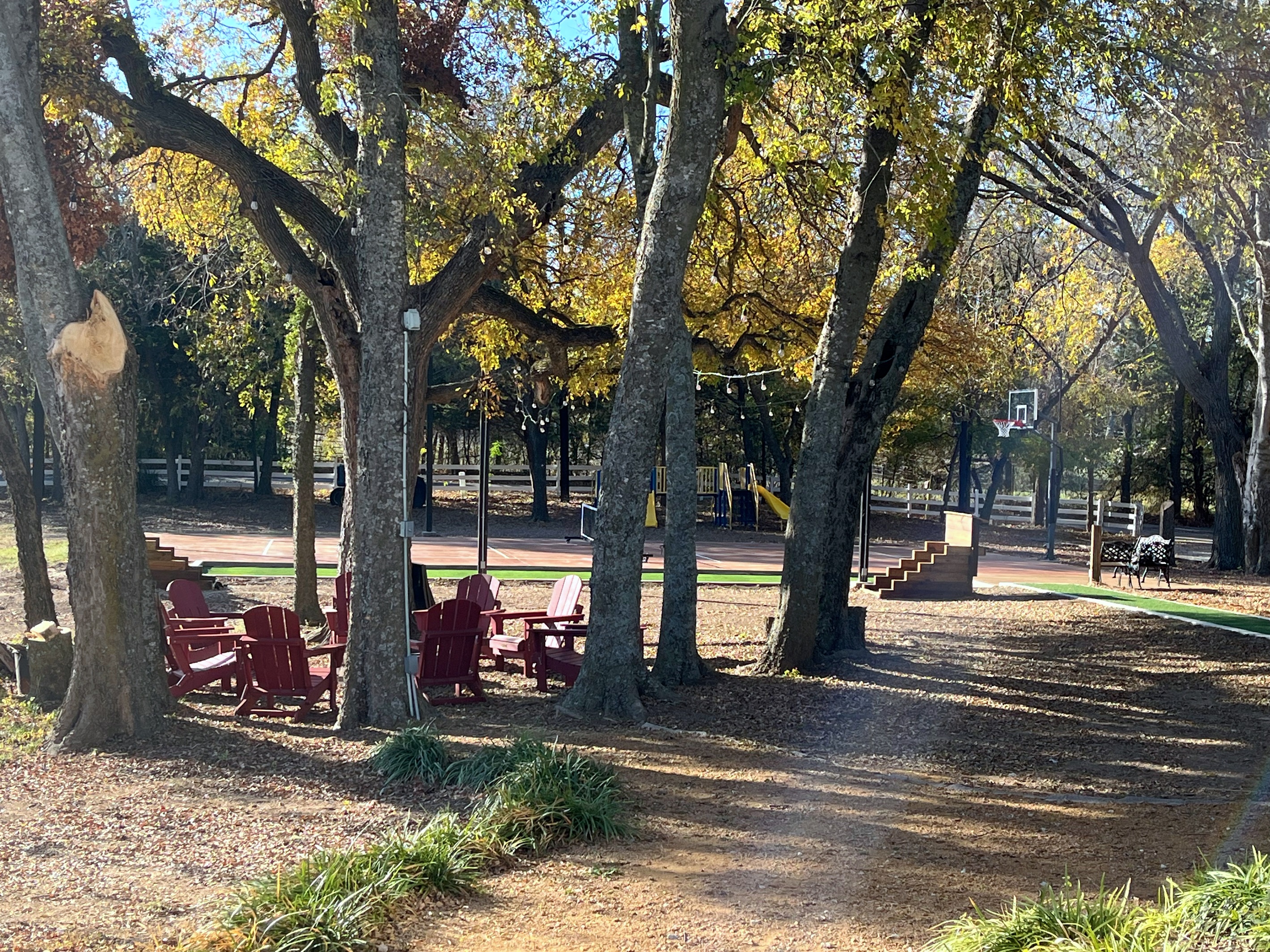 Multiple outdoor game options keep everyone entertained