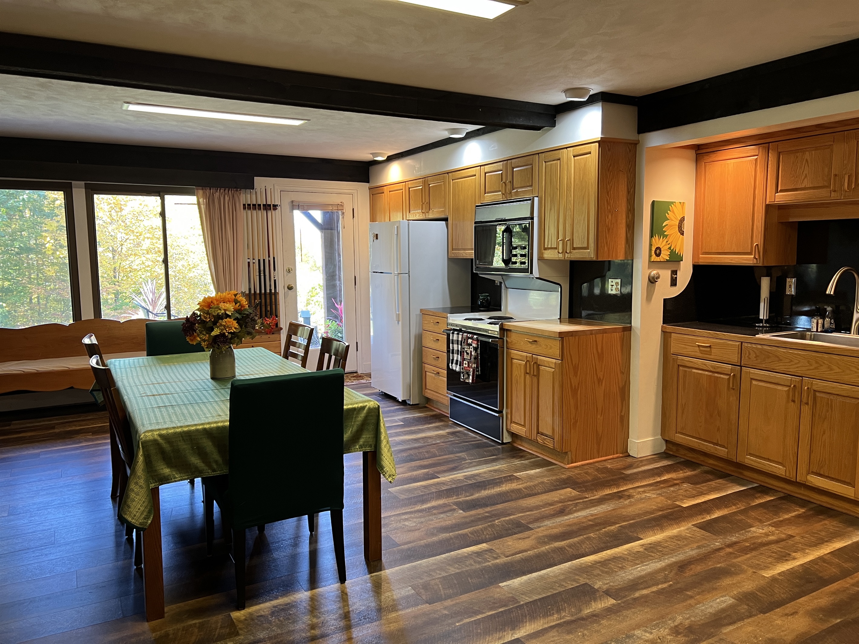 Eat-in kitchen just steps away from the patio