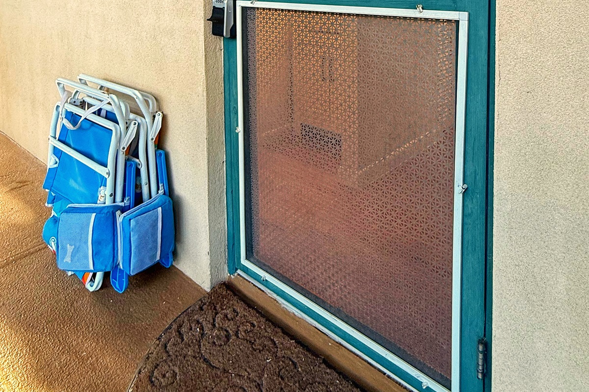 A screen door to allow the cool breezes in while keeping the bugs out. (Please turn off AC when doing this to avoid damaging the unit).