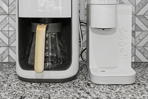 Coffee Lovers covered! We offer both a Keurig and a traditional ground coffee pot, so whether you're grabbing a quick cup before adventures or savoring a slow morning brew, your caffeine ritual is ready. 