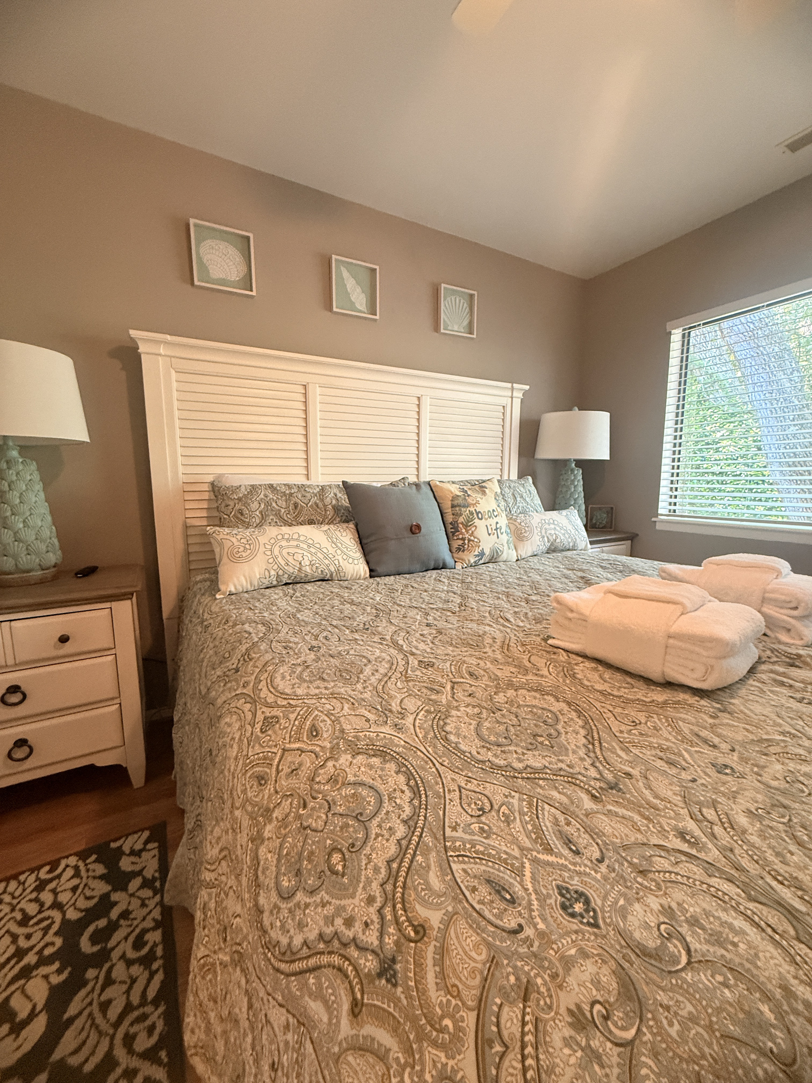 Primary bedroom with king bed