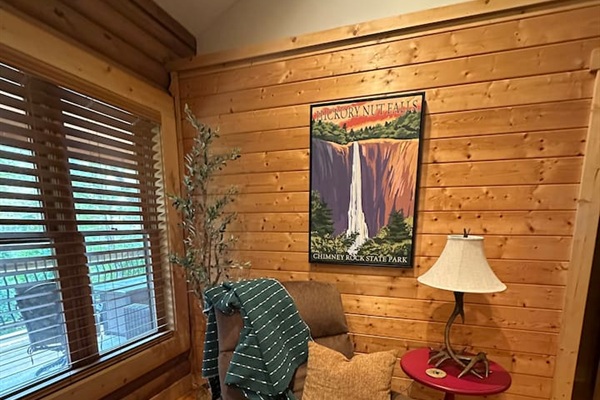 Extra seating in the living room area
