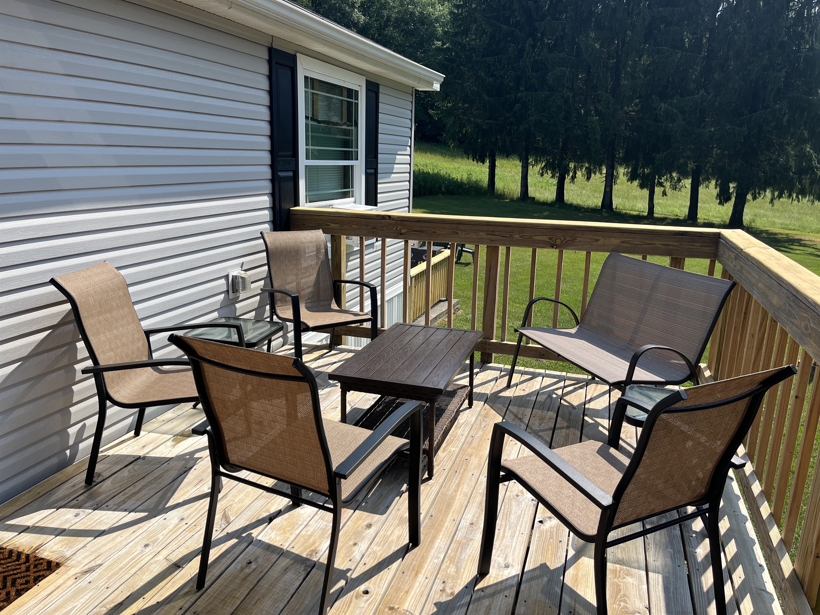 Seating on front deck