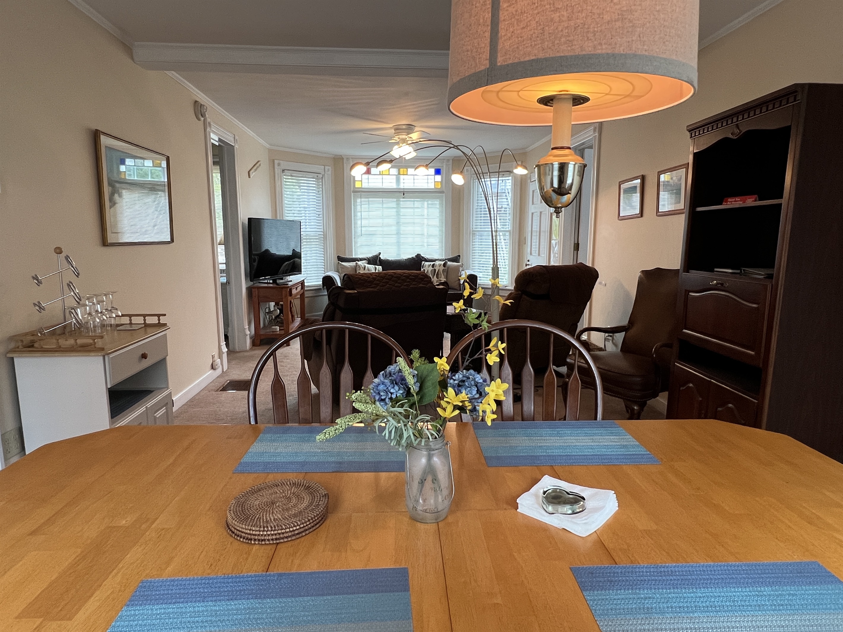 Dining area and living