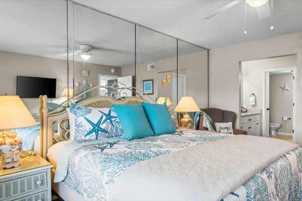 Master bedroom with king bed