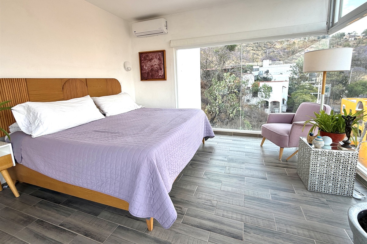 Master Bedroom w/ Full Glass Walls