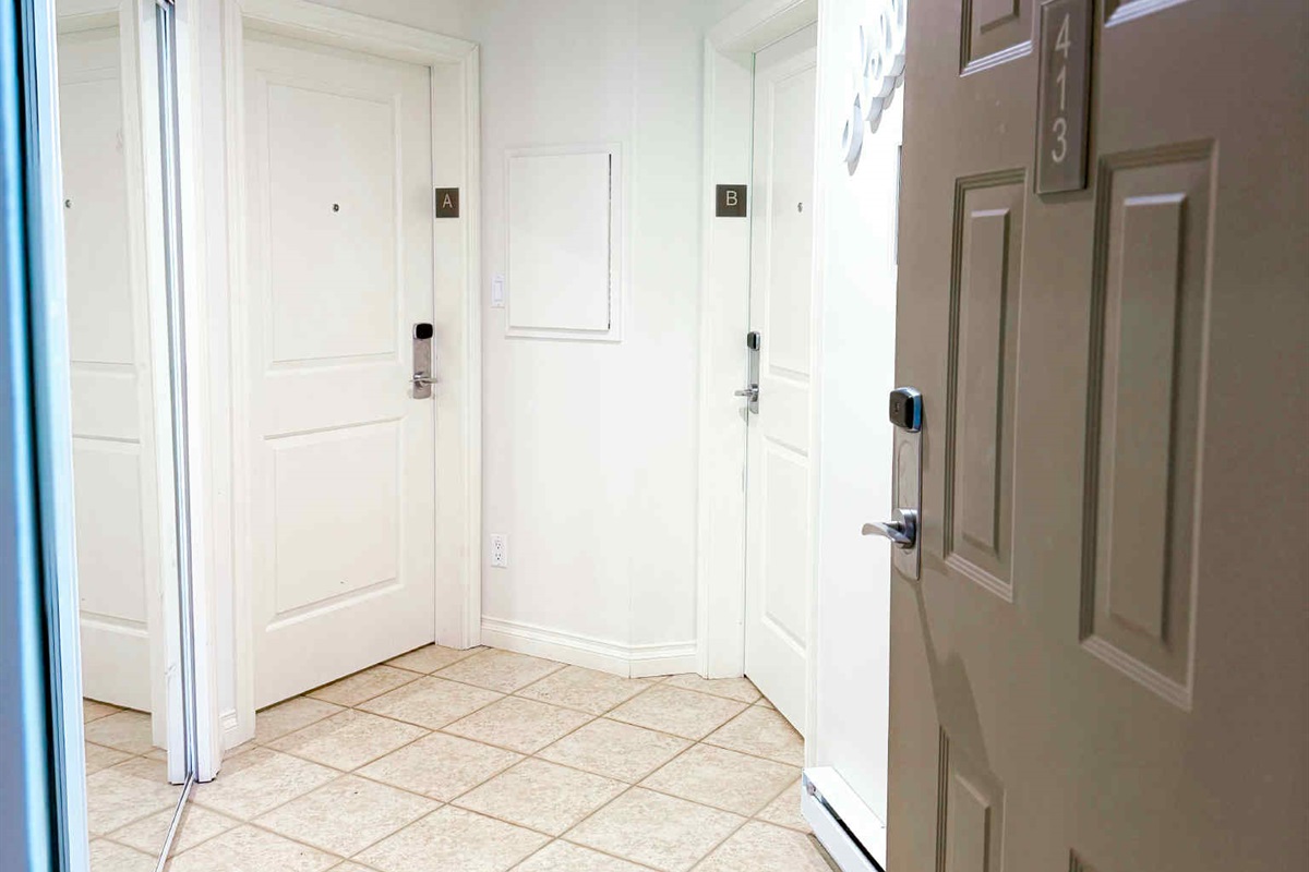 PRIVATE Hallway that connects Unit A and Unit B.