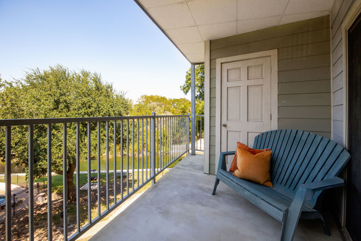 Balcony sitting area.