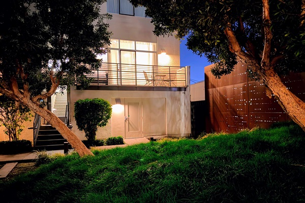 Front of unit night time