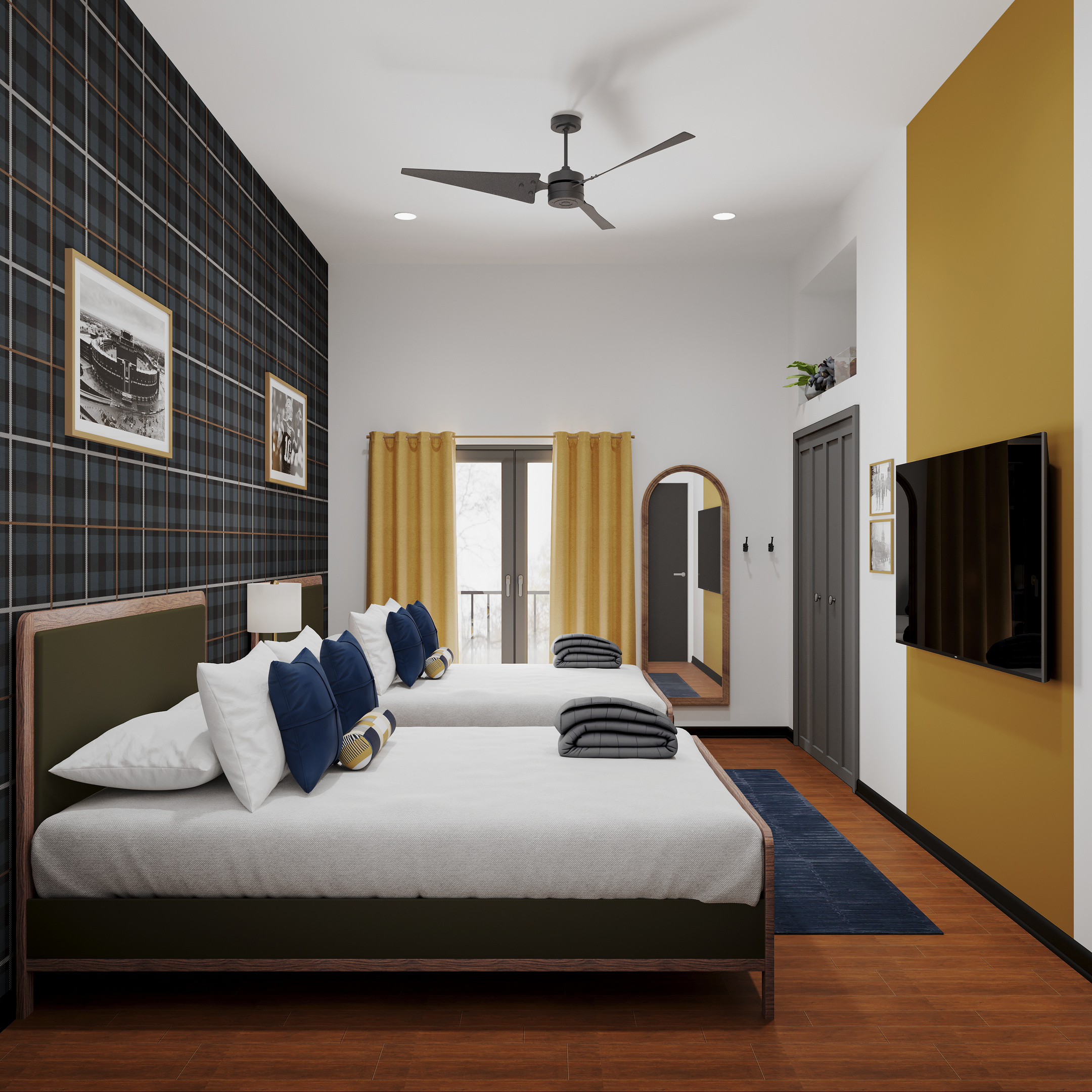 THIS IS A RENDERING - Bedroom 3 - Renovation expected to be completed by August 6th. 