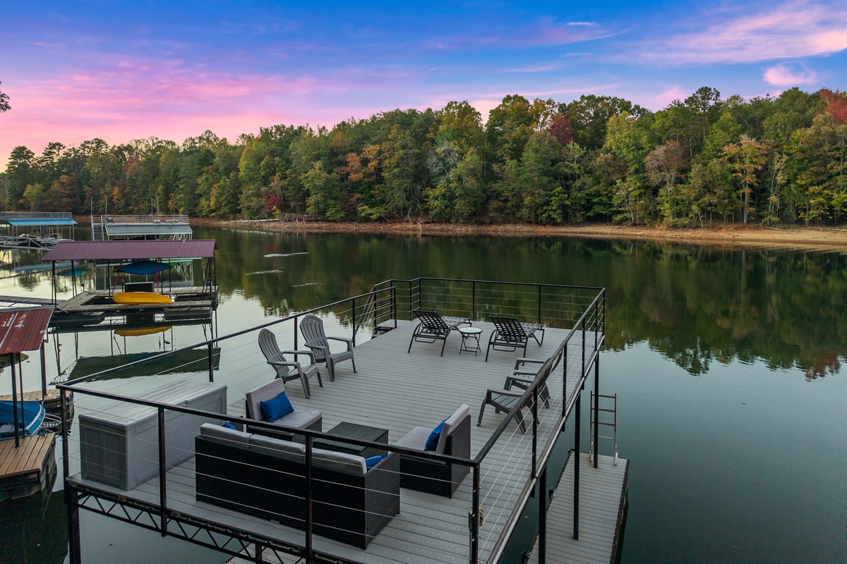 Spend your time on the top deck of the dock