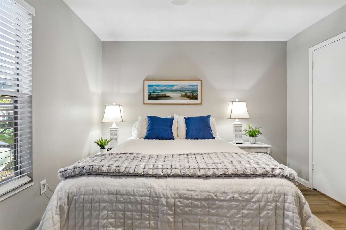 Queen sized bed