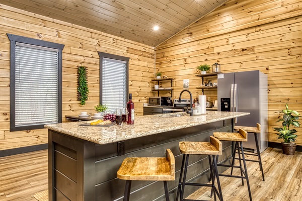 Hang out and visit at the counter