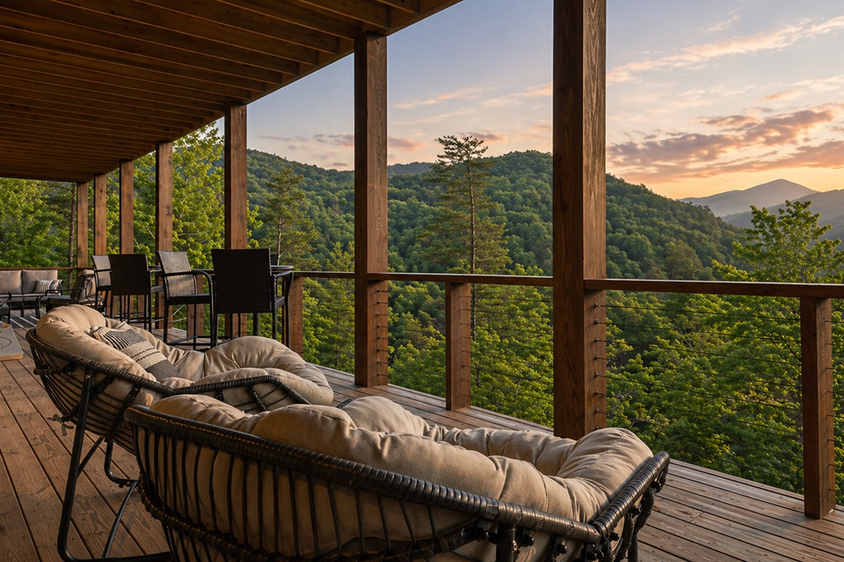 An endless horizon of peace and pines.