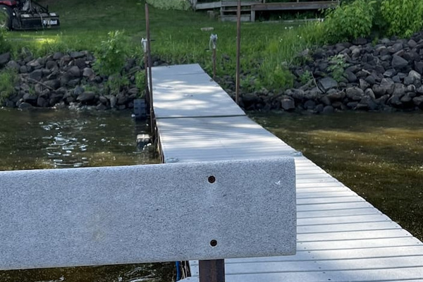 View from the dock before the new paint job.