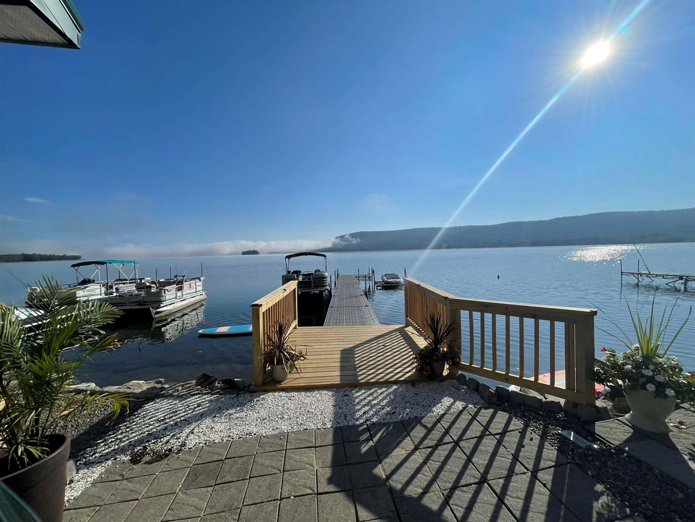 Dock and waterfront at Lakehouse Retreat