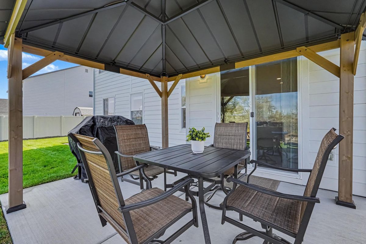 Enjoy BBQing in the shade.