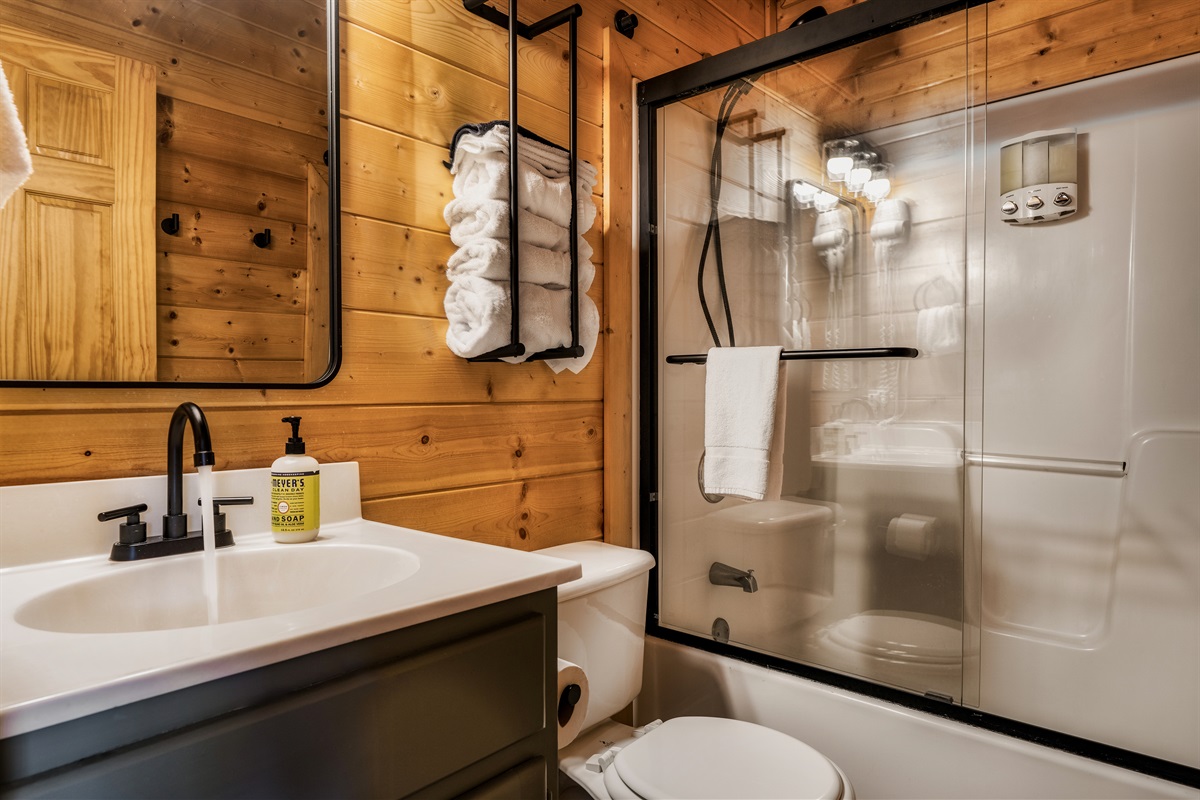 Primary bedroom has its own ensuite bath.
