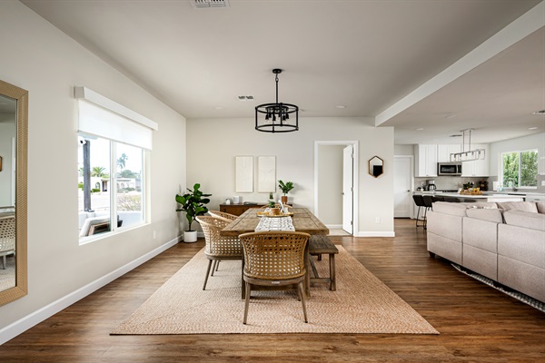 Plenty of light fills our open floorplan.