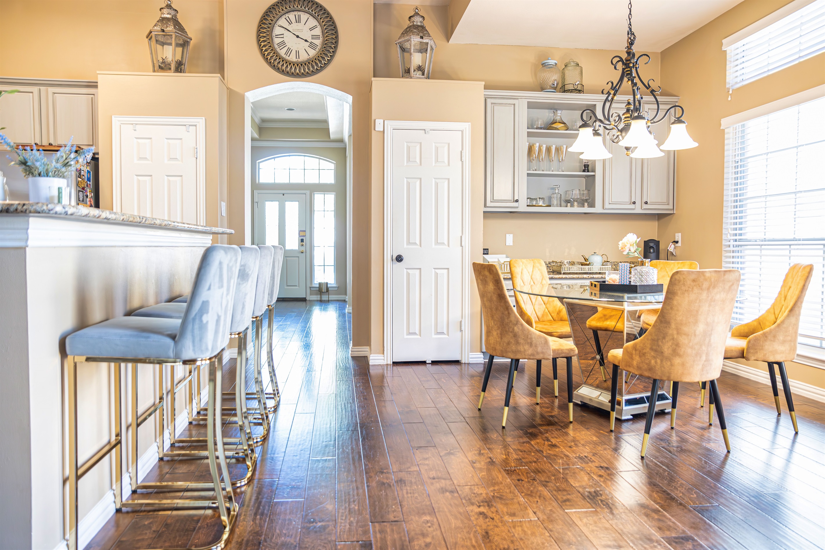 Double Pantry for Ample Storage Space and Spice Cabinet with TONS of Flavor Spices!