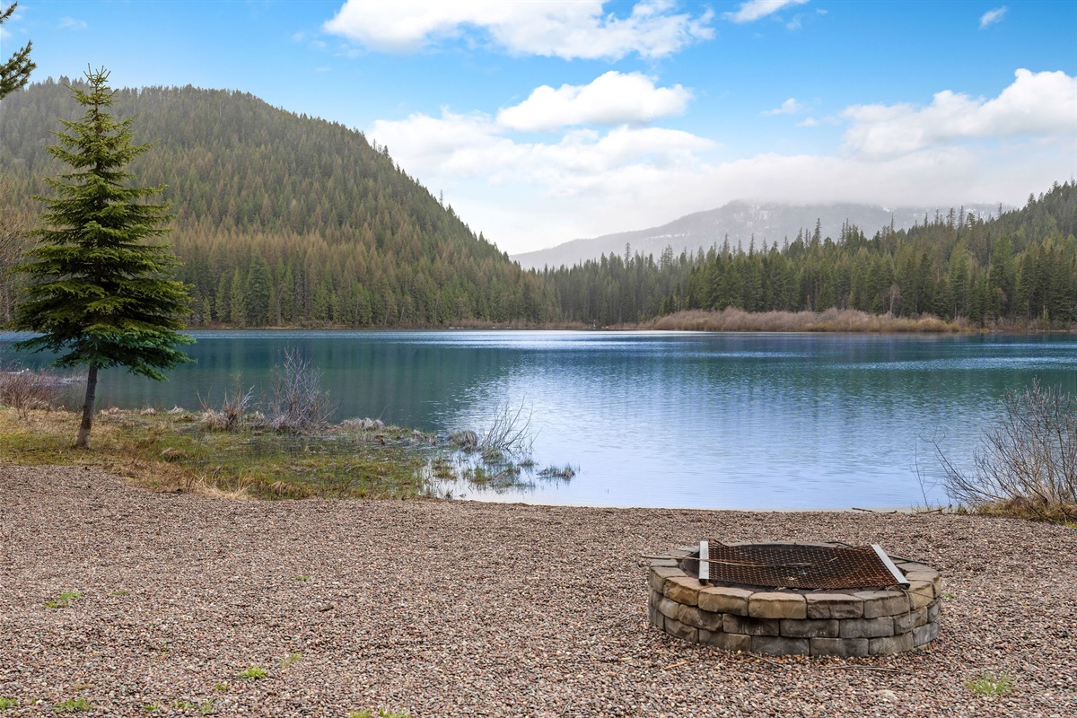 Fire Pit and Shore of Spoon Lake