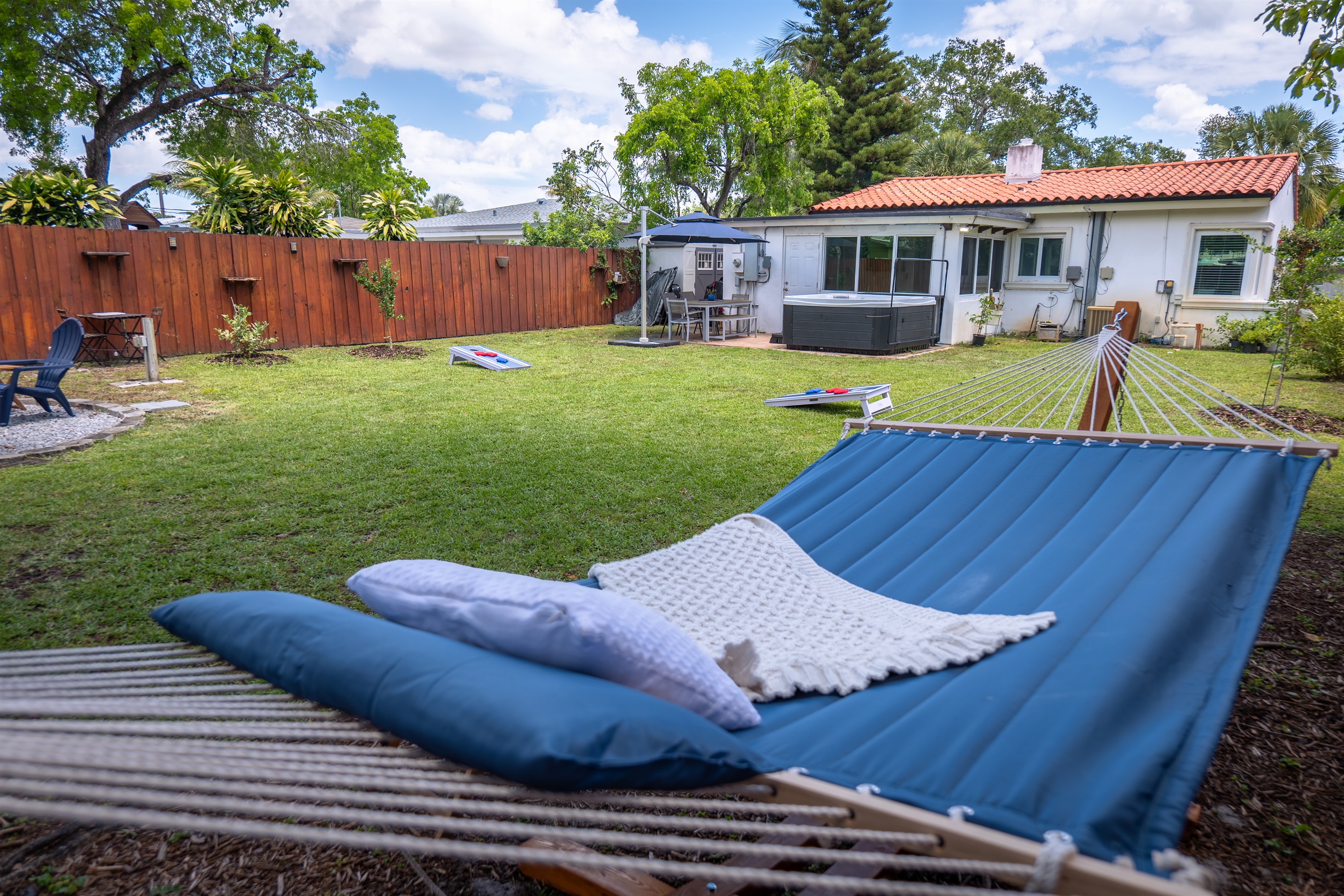 2 Person Hammock under a breezy tree