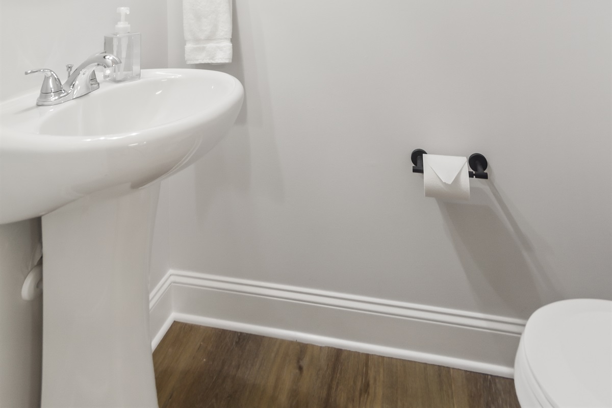 Half bathroom off the living area