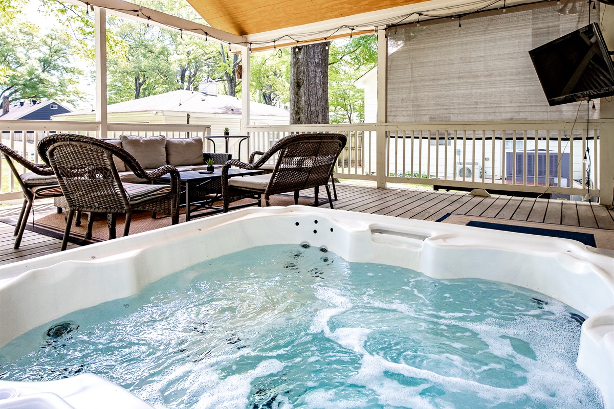 Deck and hot tub