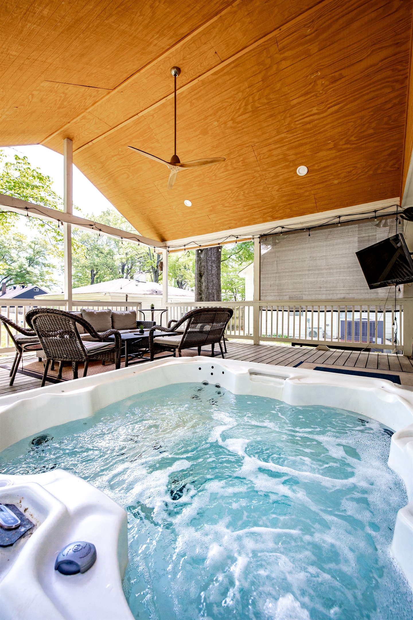 Deck and hot tub
