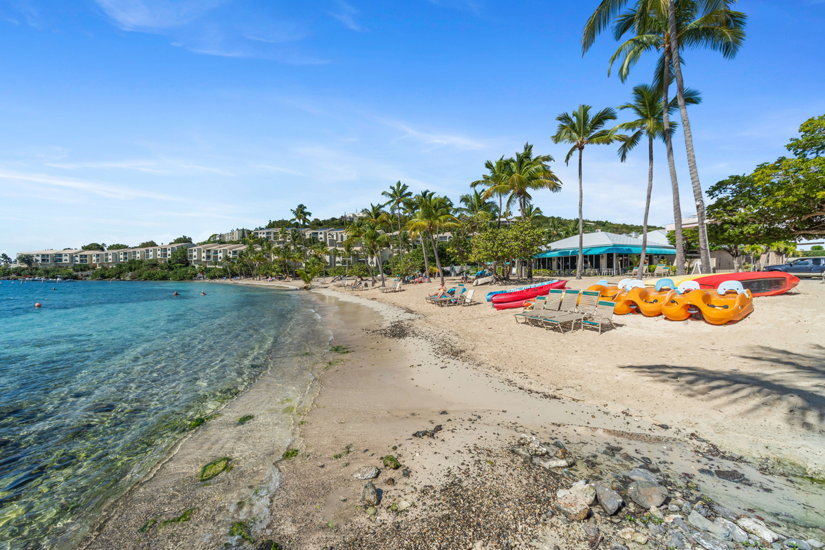 Your perfect beach day begins just steps from the condo, with breathtaking Caribbean views in every direction.
