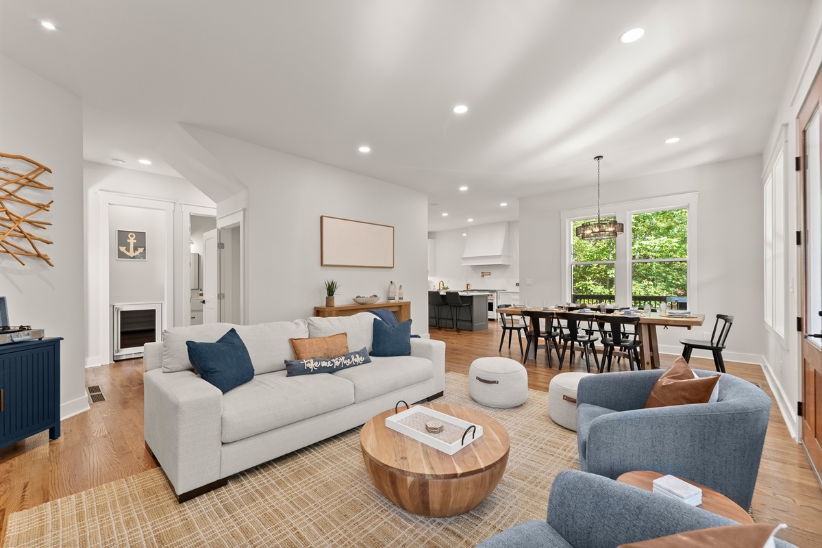 Open-concept layout — elegant, airy, and perfect for gathering as a group.