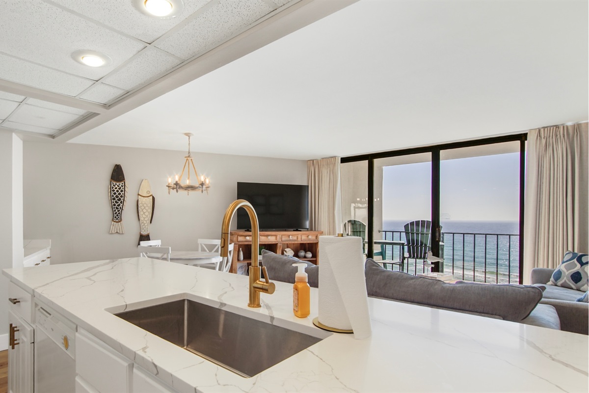 Large kitchen island