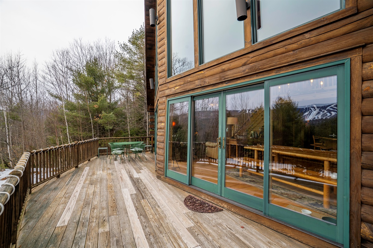 Enjoy peaceful wooded surroundings and fresh mountain air in every season.