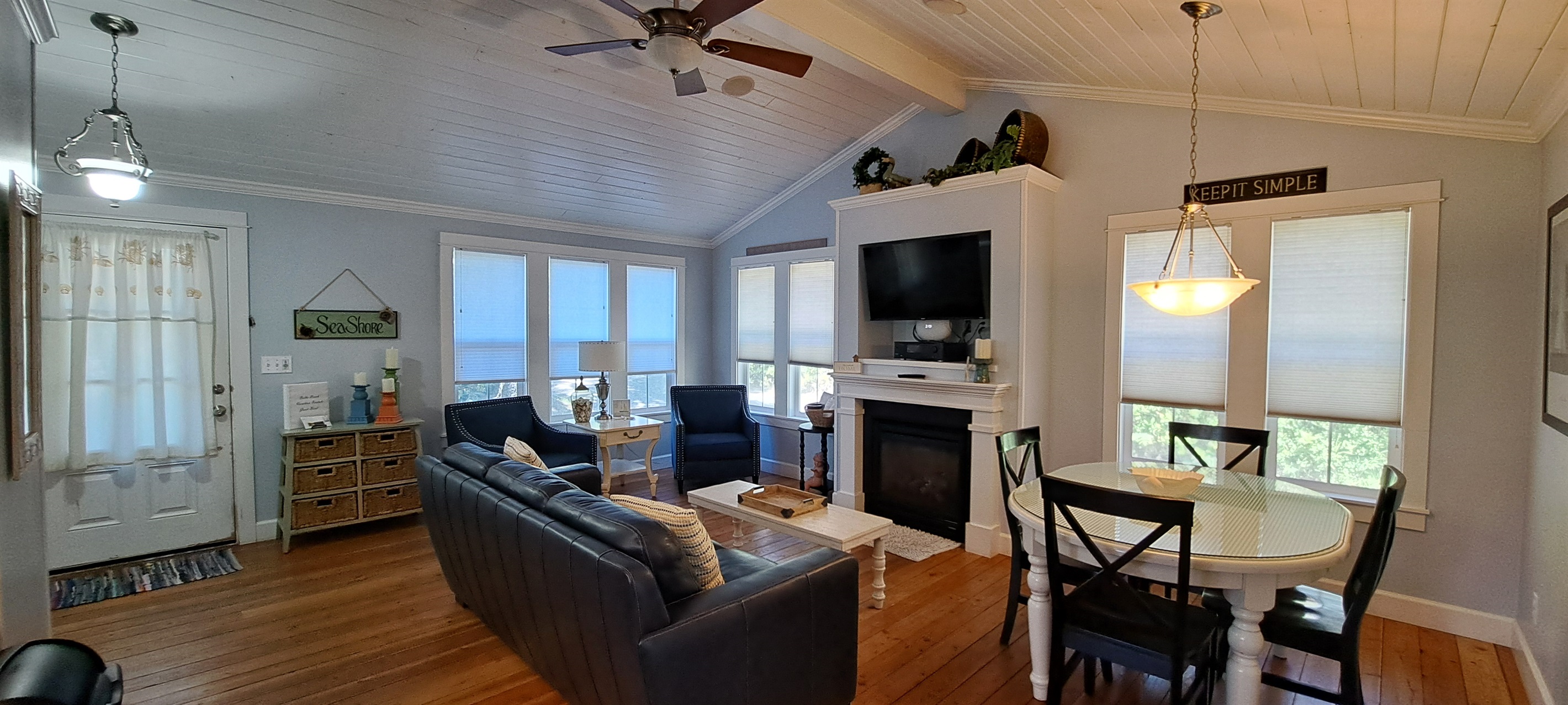 Coastal Comfort: Open Living, Kitchen & Dining