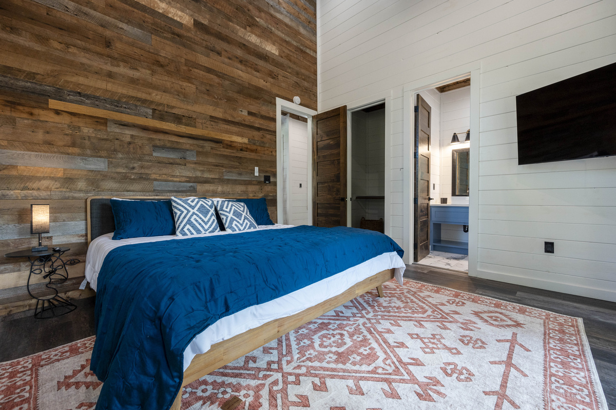 Each bedroom designed with an inviting decor and cozy bedding with an attached private patio to step out and enjoy nature!