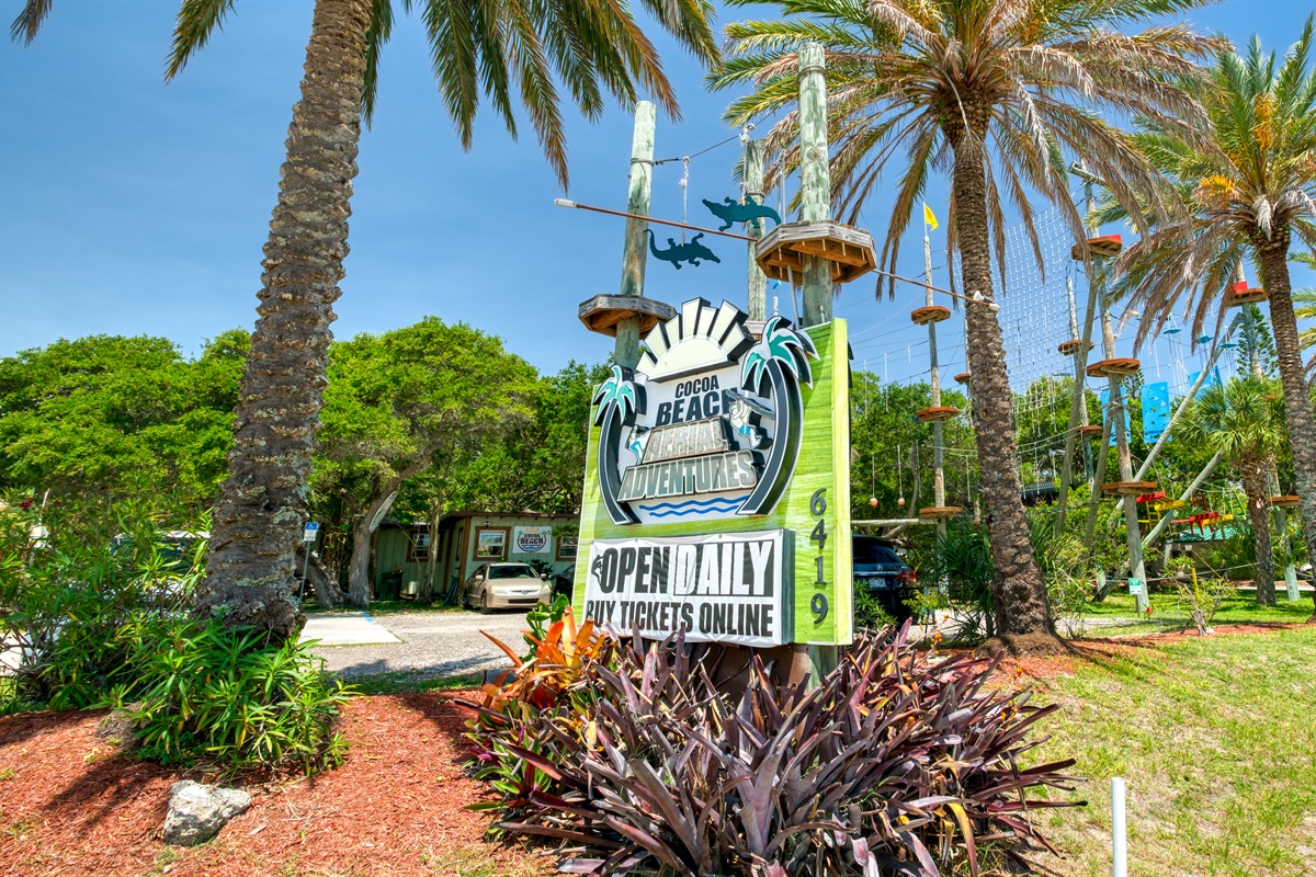 Aerial Adventure Park is just .1 mile from the house.