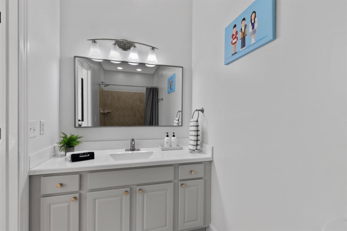Stylish bathroom oasis—perfect for your stay!