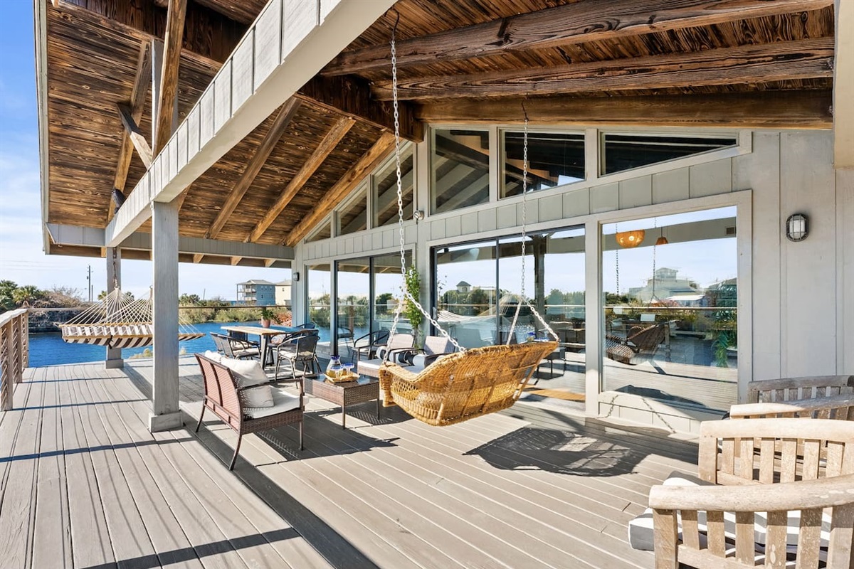 Relax on the private balcony.