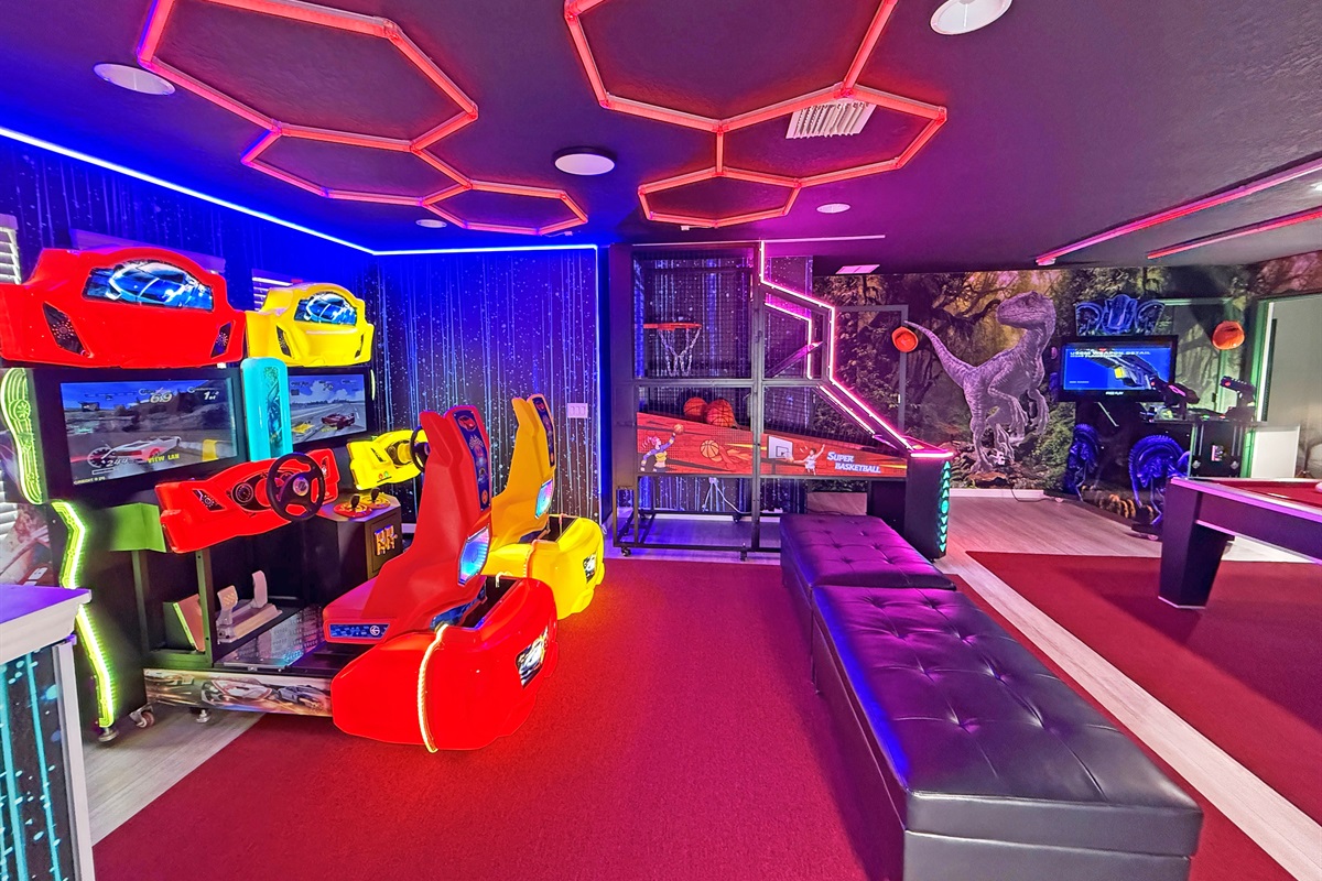Welcome To Disney Magik TWO!  Incredible Jurassic Park Theme Arcade Game Room (All FREE To Play!)