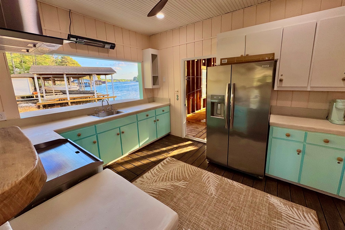Full size, refrigerator, and freezer on the dock