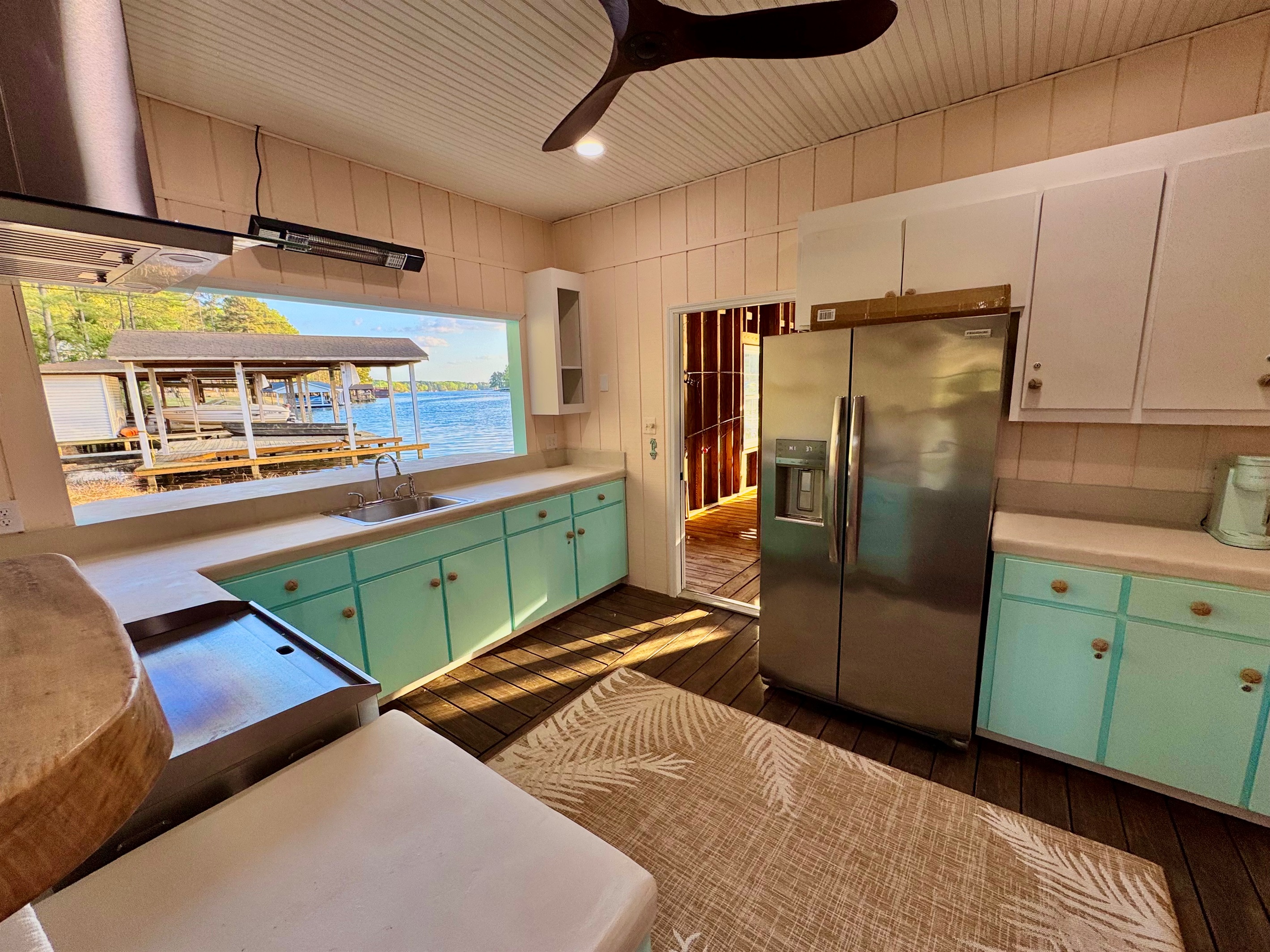Full size, refrigerator, and freezer on the dock
