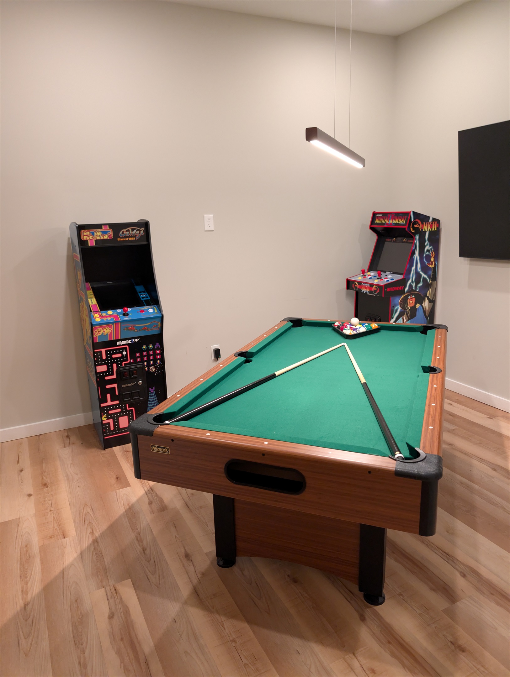 Pool table and arcade games