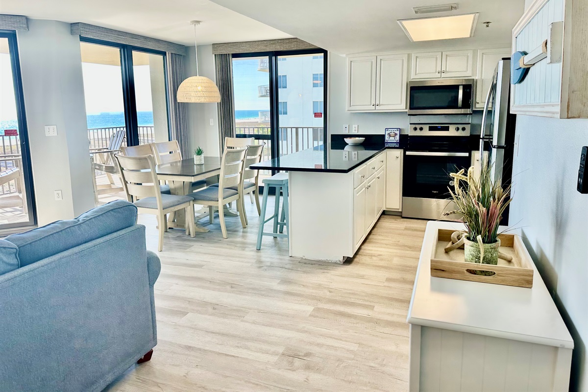 Spacious kitchen and dining area!