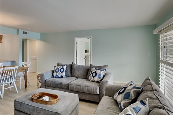 Livng area with sleeper sofa and sleeper twin