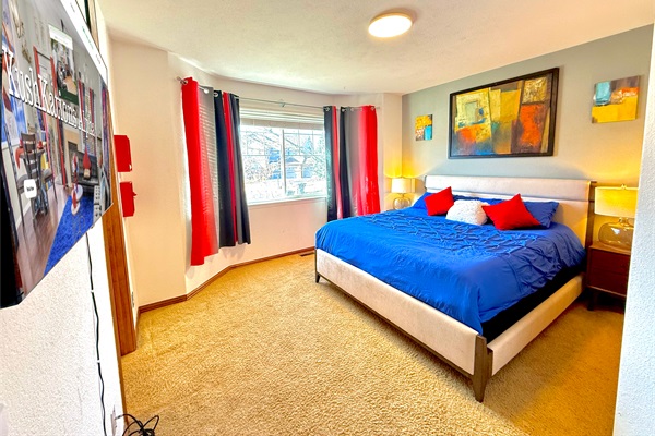 View of the bedroom four with luxurious and soft queen bed