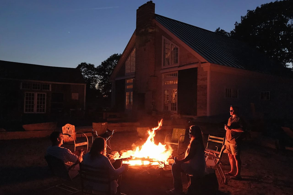 Fire pit just off the terrace. Bring your fixings for some mores.