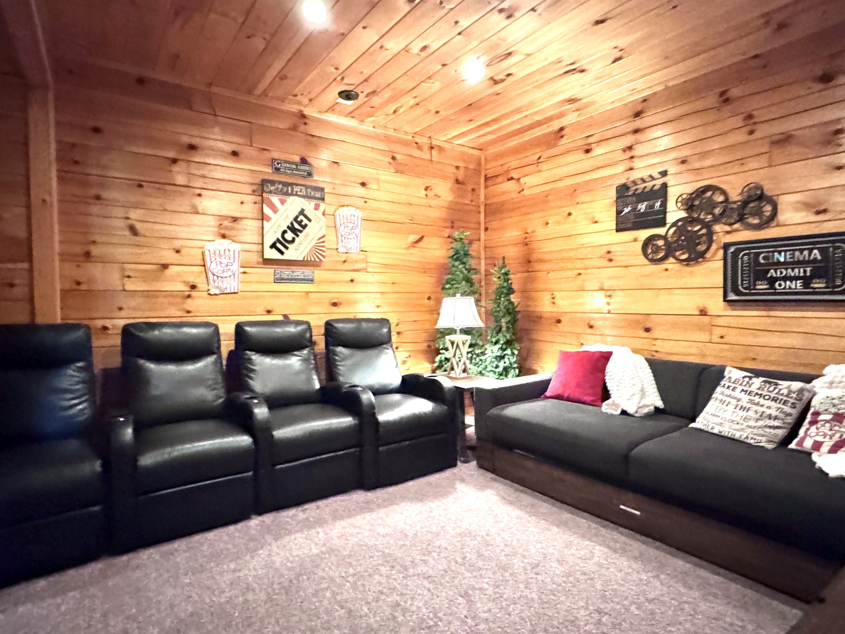 The sofa is a sofa bed with a trundle underneath.  Sleeps 2 people on two twins.  