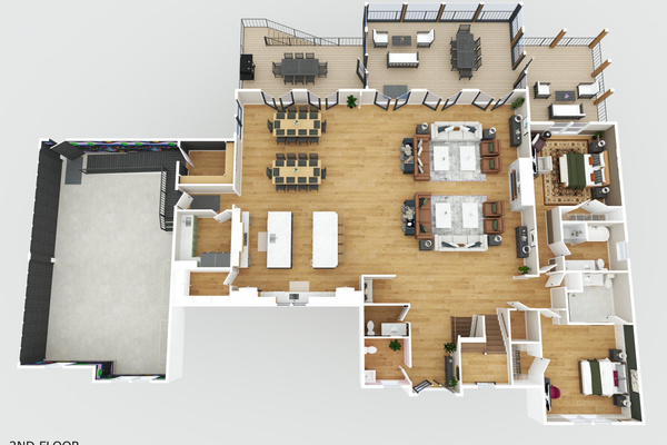 Main Floor Layout - Garage is the arcade