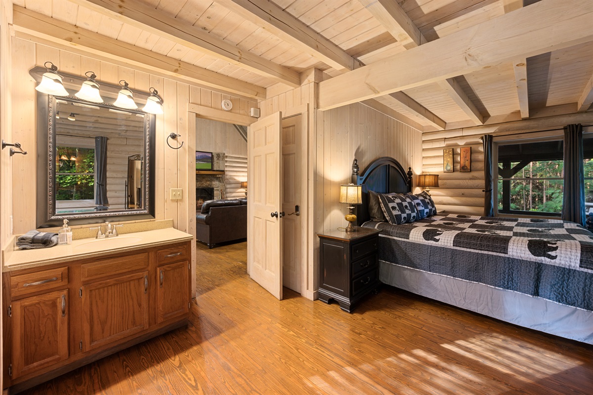 Relax in your inviting king bedroom suite, steps from the living area & views.
